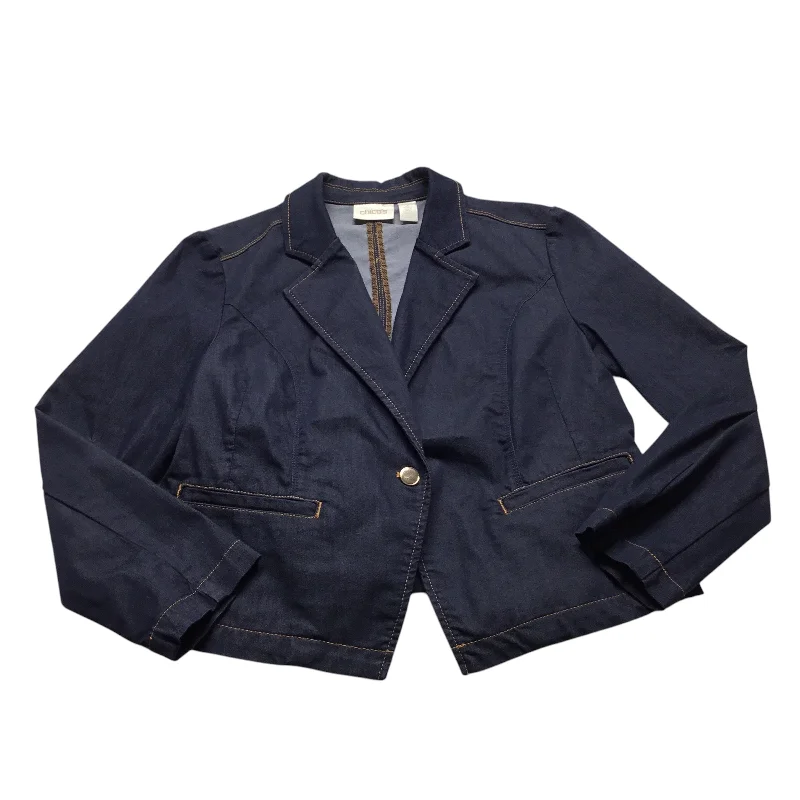Women's Lace Blazers -Blazer By Chicos In Blue, Size: L