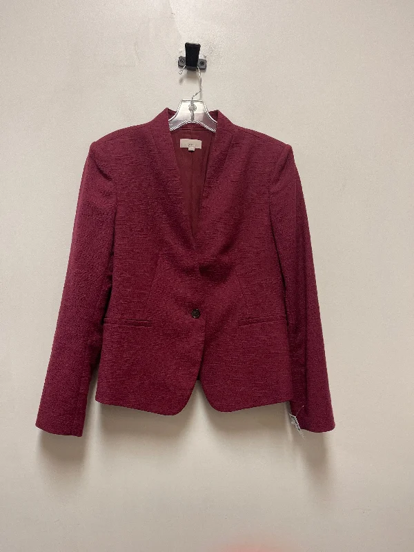 Women's Blazers with Fancy Lapels -Blazer By Loft In Red, Size: M