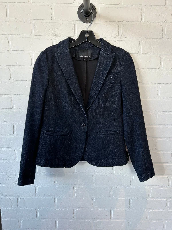 Women's Woolen Winter Blazers -Blazer By Banana Republic In Blue Denim, Size: Xs