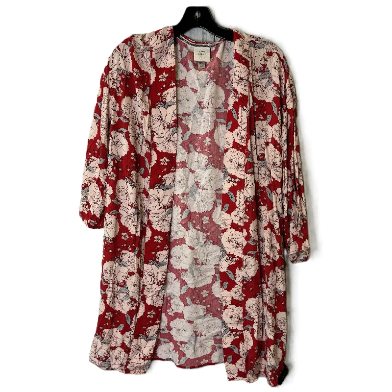 Stylish Kimono-Kimono By Knox Rose In Red, Size: M