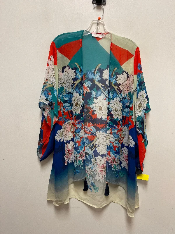 Kimono with Delicate Embellishments-Kimono Designer By Johnny Was In Multi-colored, Size: M