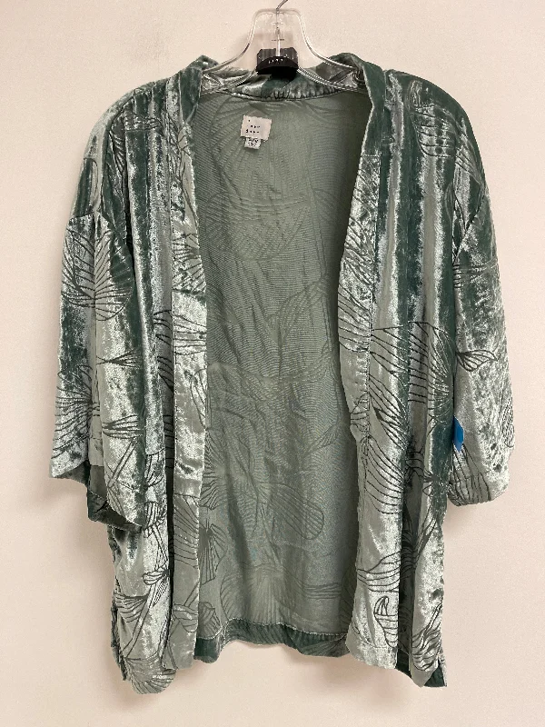 Kimono with Trendy Patterns-Kimono By A New Day In Green, Size: Osfm