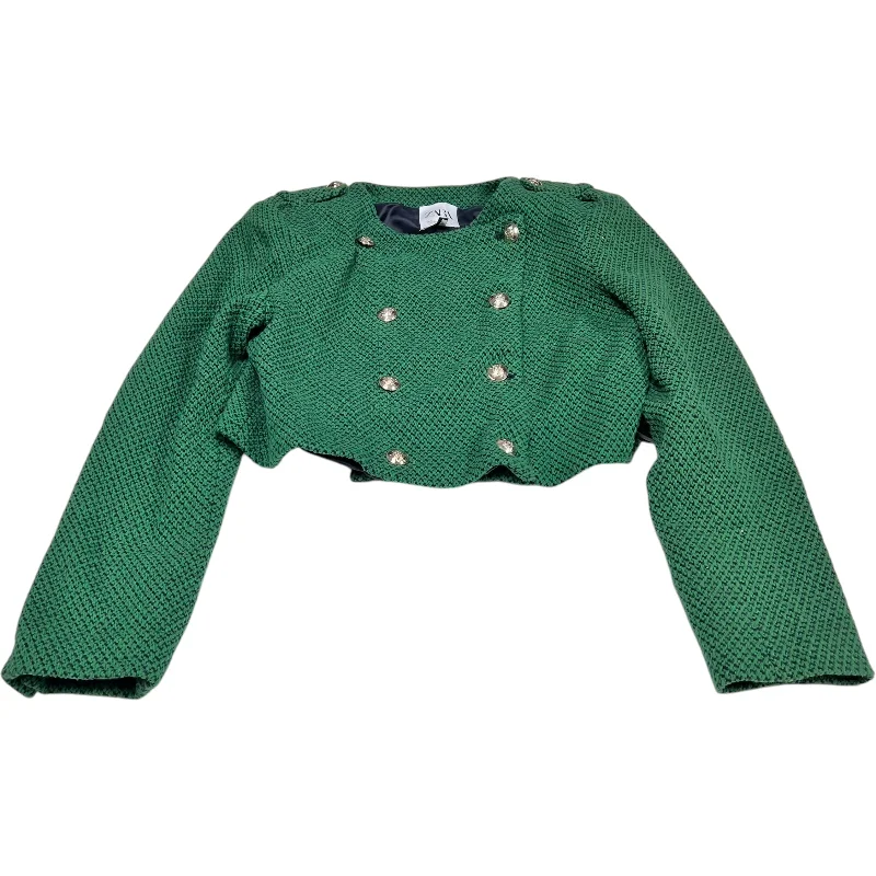 Women's Elegant Wool Blazers for Work -Blazer By Zara In Green, Size: Xl