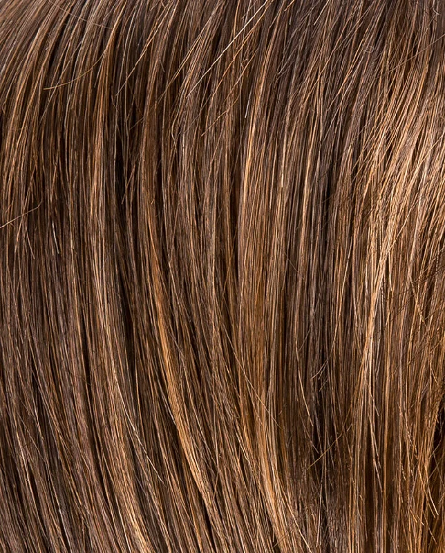CHOCOLATE ROOTED | Medium to Dark Brown base with Light Reddish Brown highlights and Dark Roots