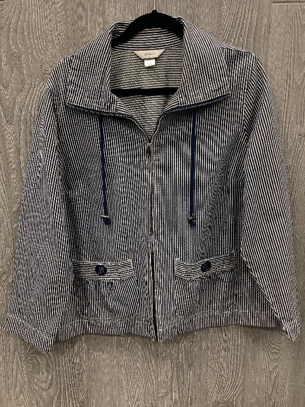 Women's Winter Checkered Blazers -Blazer By Cj Banks In Blue, Size: 1x