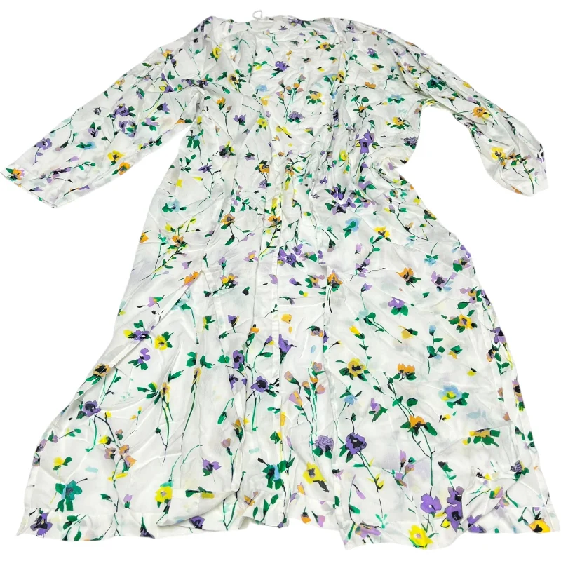 Kimono with Luxurious Details-Kimono By Loft In White, Size: Xs