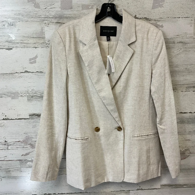 Women's Blazers for Sophisticated Look -Blazer By Banana Republic In Cream, Size: M