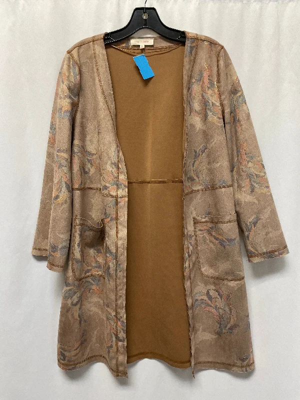 Women's Zip-up Blazers -Blazer By Solitaire In Tan, Size: S