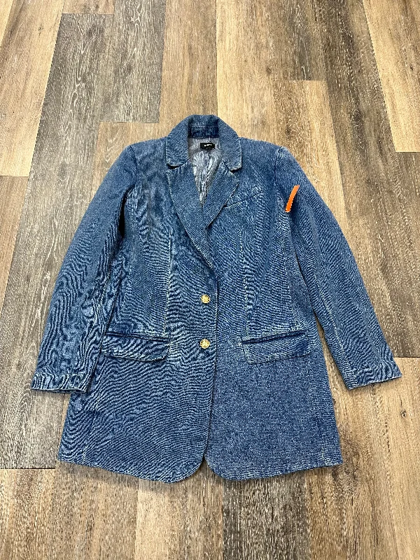 Women's Warm Woolen Blazers -Blazer By Express In Blue Denim, Size: Xs