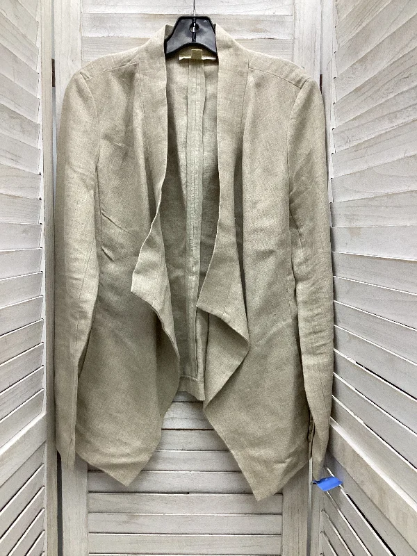Women's Blazers with Curved Hem -Blazer By Michael By Michael Kors In Tan, Size: 6