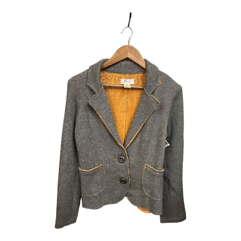 Women's Classic Fit Blazers -Blazer By Clothes Mentor In Grey, Size: M