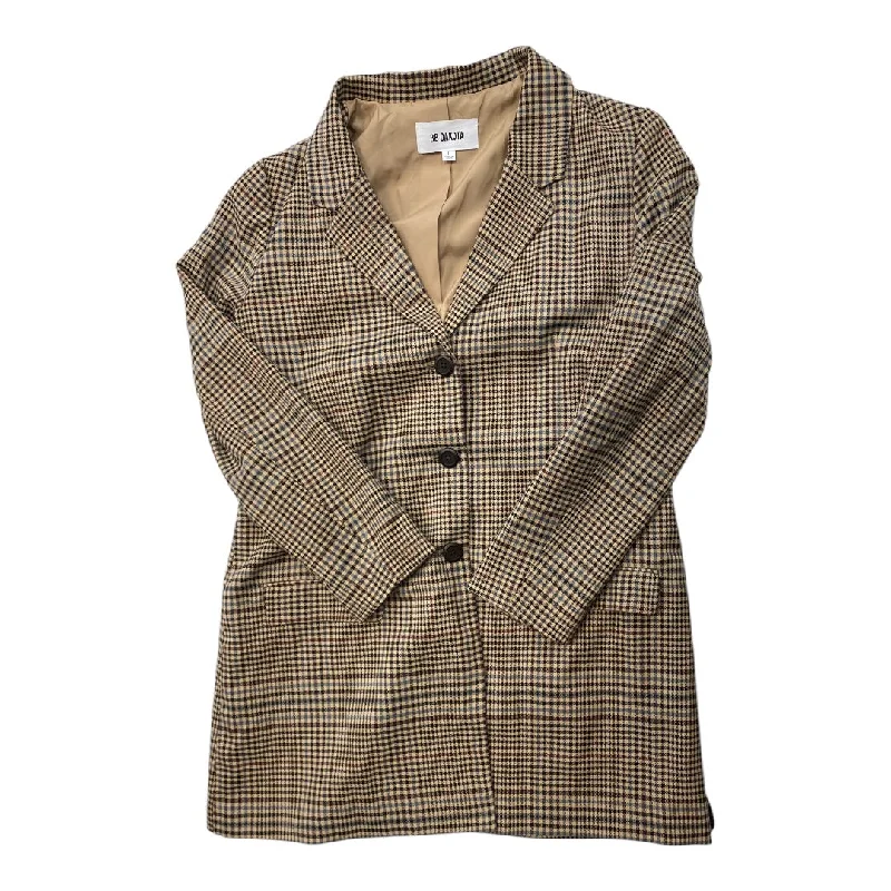 Women's Elegant Business Blazers -Blazer By Bb Dakota In Plaid Pattern, Size: L