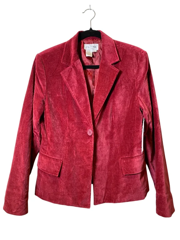 Women's Wool Mix Blazers -Blazer By J.michelle In Maroon, Size: L