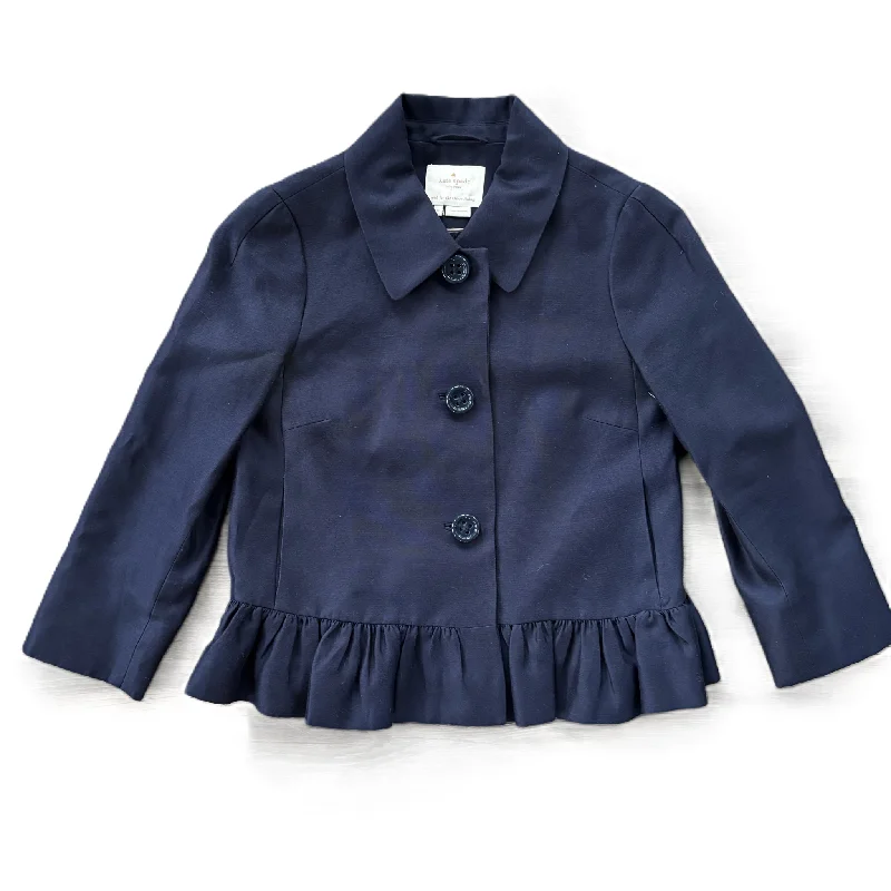 Women's Long-sleeve Office Blazers -Blazer By Kate Spade In Navy, Size: XS/0