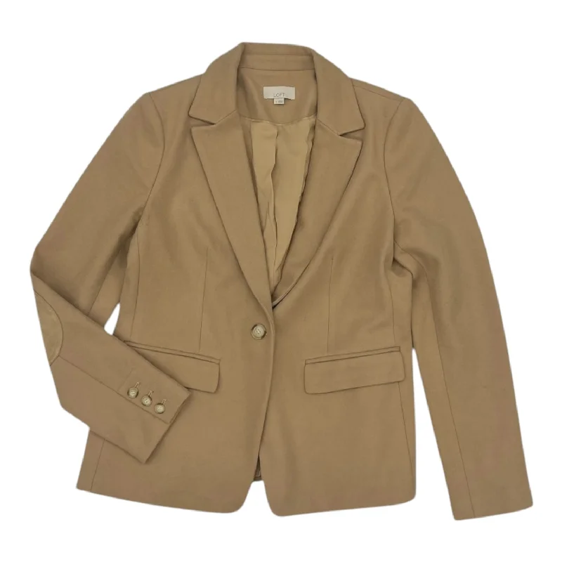 Women's Trendy Wool Tweed Blazers -Blazer By Loft In Tan, Size:S