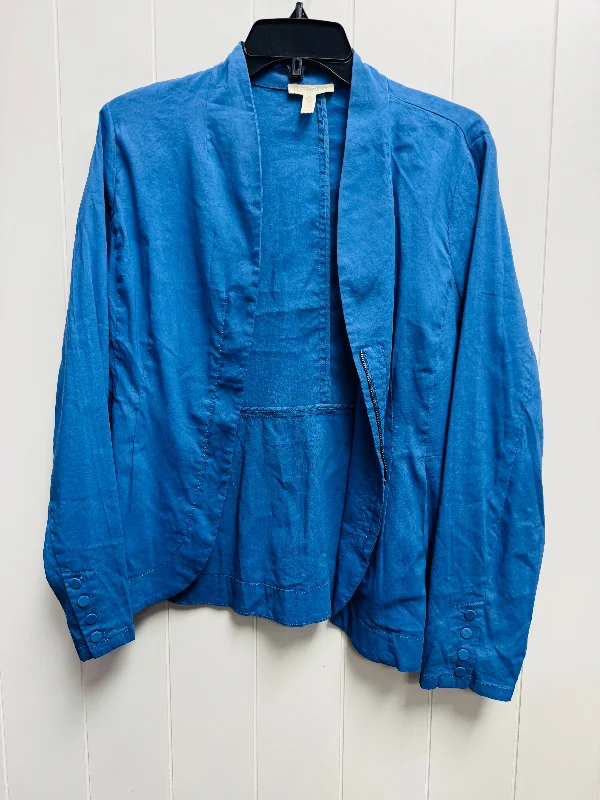 Women's Cozy Winter Wool Blazers -Blazer By Eileen Fisher In Blue, Size: Lp