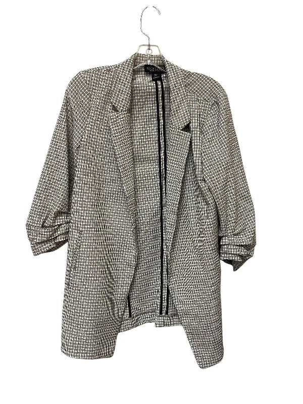 Women's Tailored Casual Blazers -Blazer By Rachel Zoe In Black & White, Size: L