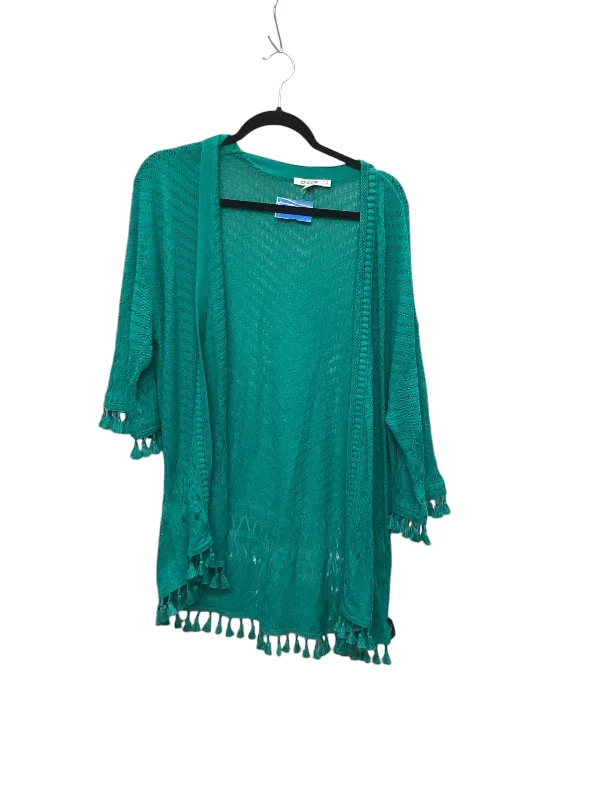 Kimono with Unique Color Palettes-Kimono By Chicos In Green, Size: L