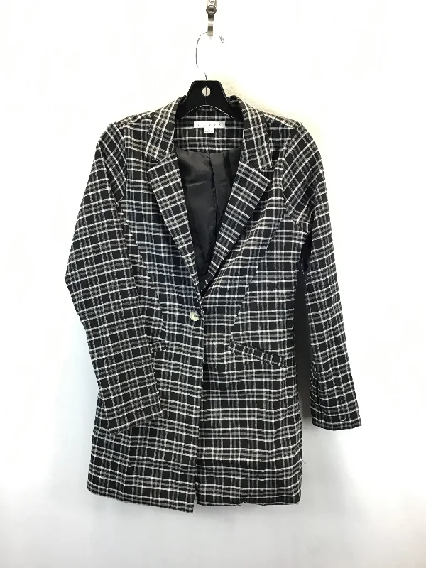 Women's Winter Blazers with Tweed Fabric -Blazer By Hyfve In Plaid Pattern, Size: S Women's Winter Blazers with Tweed Fabric -Blazer By Hyfve In Plaid Pattern, Size: S