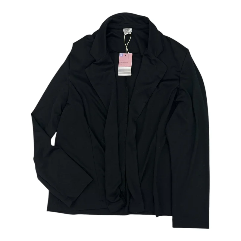 Women's Soft Wool Tweed Blazers -Blazer By Serra In Black, Size:Xl