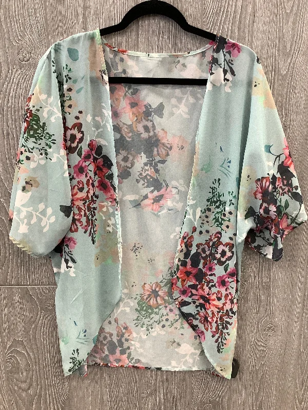 Kimono for High-End Fashion-Kimono By Clothes Mentor In Teal, Size: M