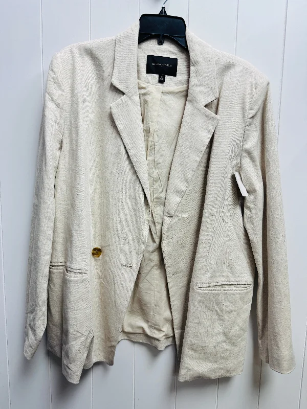Women's Comfy Velvet Blazers -Blazer By Banana Republic In Cream, Size: 16