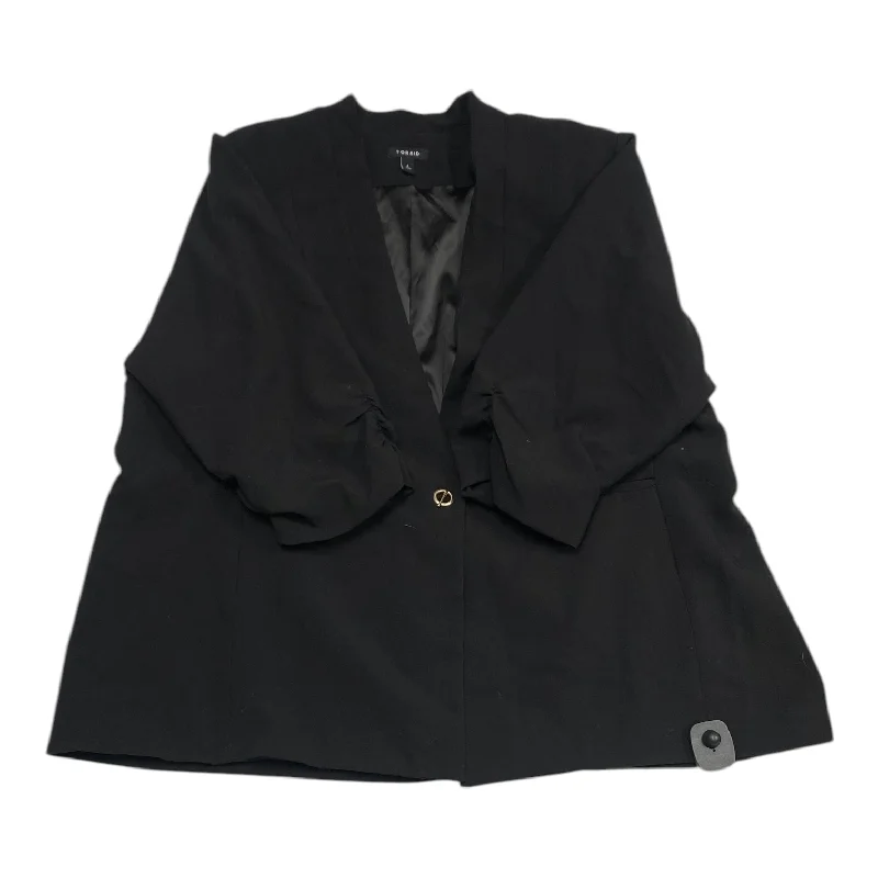 Women's Woolen Tailored Blazers -Blazer By Torrid In Black, Size: 4x