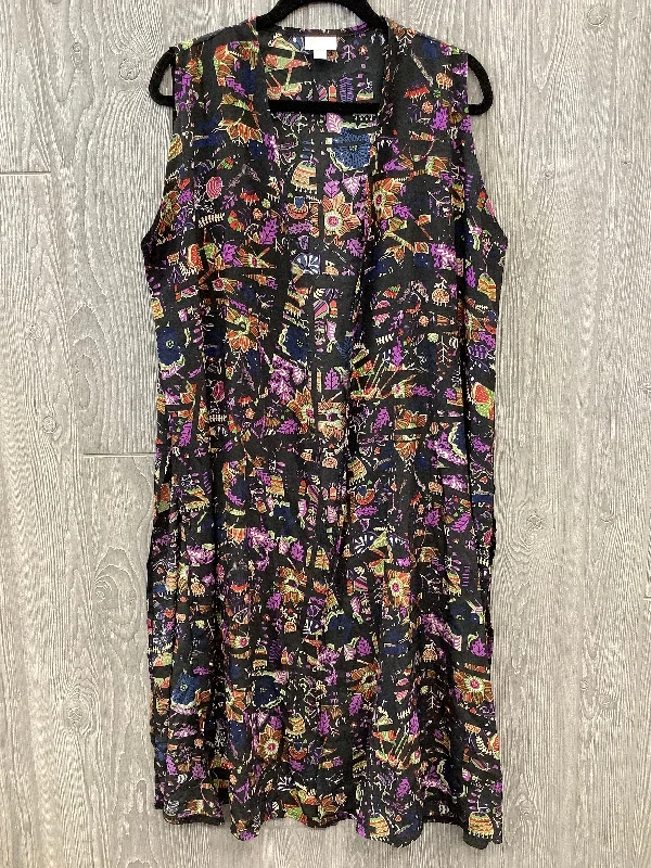 Kimono for Poolside Lounging-Kimono By Lularoe In Black, Size: L