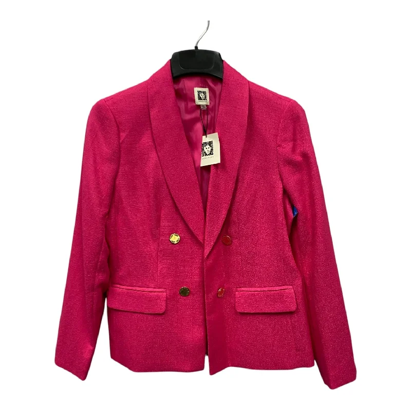 Women's Classic Office Blazers -Blazer By Anne Klein In Pink, Size:S