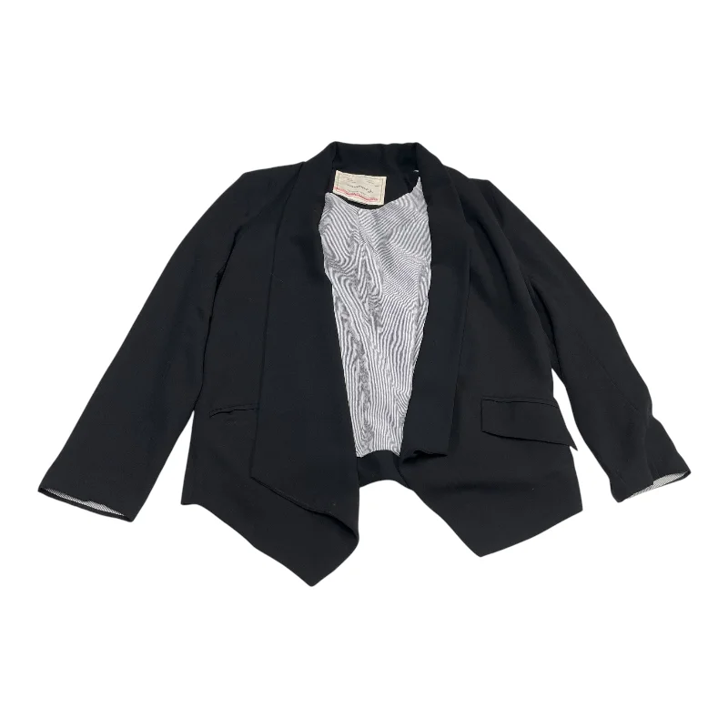 Women's Button-up Tweed Blazers -Blazer By Cartonnier In Black, Size: Xs