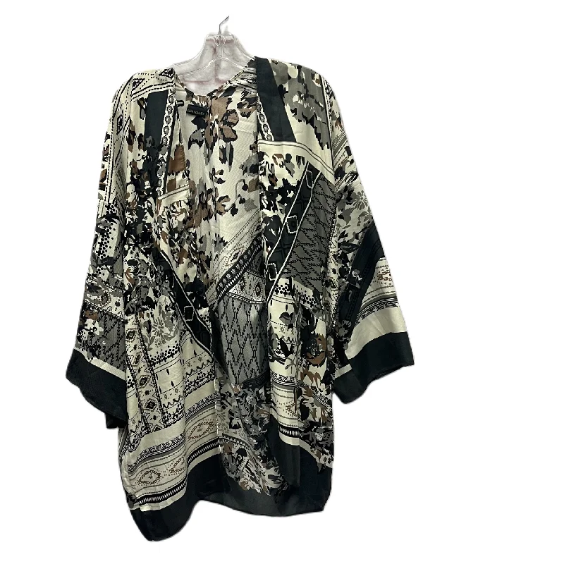 Kimono for Beach Weddings-Kimono By Coco And Carmen In Black & Cream, Size: Osfm
