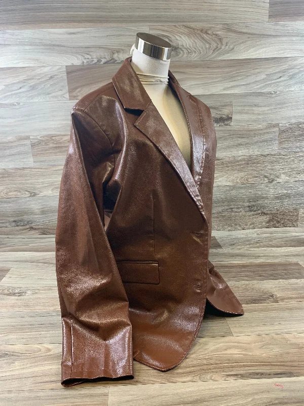 Women's Winter Fashion Blazers -Blazer By Forever 21 In Brown, Size: Xl