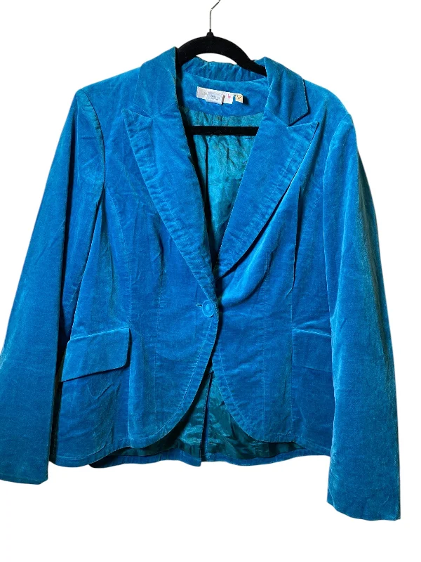 Women's Trendy Office Blazers -Blazer By Nine West In Aqua, Size: L