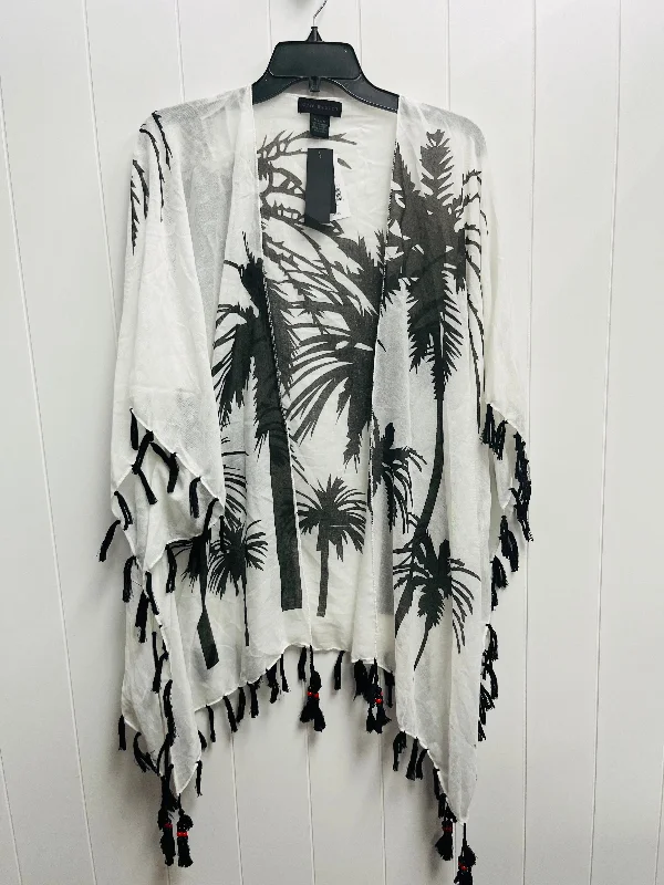 Kimono for Casual Day Out-Kimono By Steve Madden In Black & White, Size: Osfm