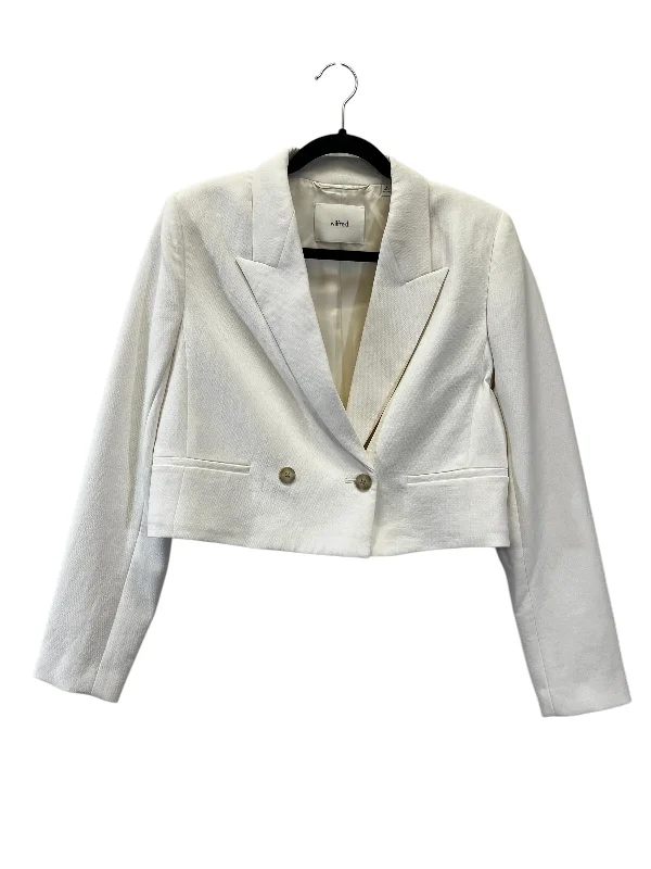 Women's Elegant Office Tweed Blazers -Blazer Designer By Wilfred In Cream, Size: Xs Women's Elegant Office Tweed Blazers -Blazer Designer By Wilfred In Cream, Size: Xs