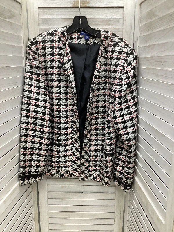 Women's Feminine Blazers -Blazer By Karen Scott In Plaid Pattern, Size: 16