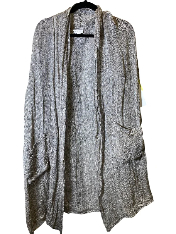 Kimono with Boho-Chic Appeal-Kimono By Pure Jill In Grey, Size: L