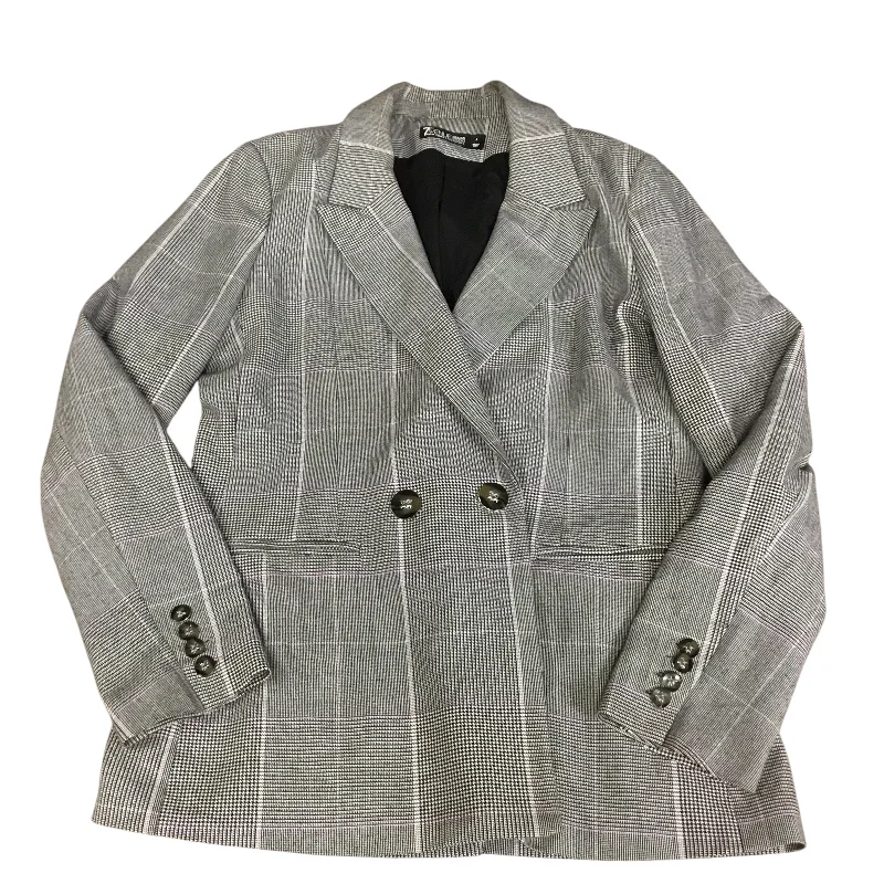 Women's Fuzzy Blazers -Blazer By New York And Co In Grey, Size: 8