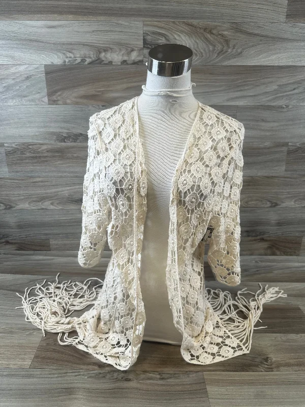 Kimono for Women-Kimono By Clothes Mentor In Ivory, Size: Xs