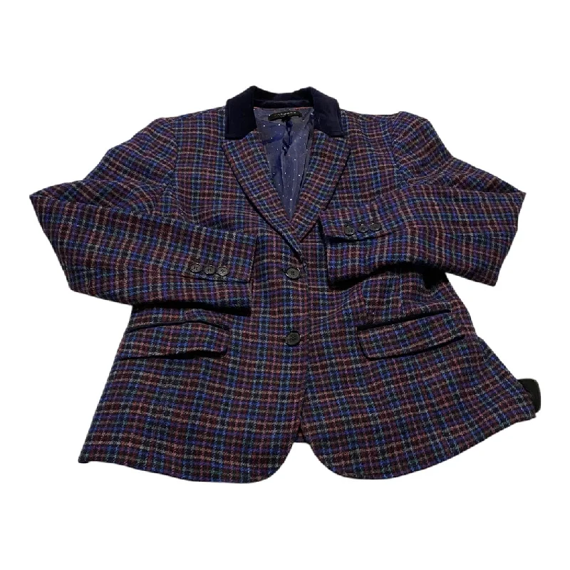 Women's Wool Blazers for Fall Workwear -Blazer By Talbots In Multi-colored, Size: 10