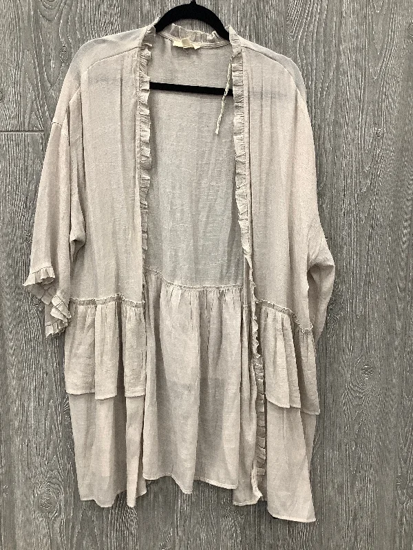 Kimono for Daytime Style-Kimono By Easel In Tan, Size: 2x