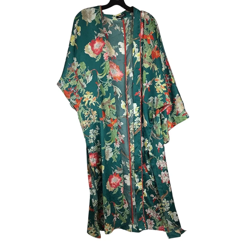 Kimono with Contemporary Patterns-Kimono By Clothes Mentor In Green, Size: S