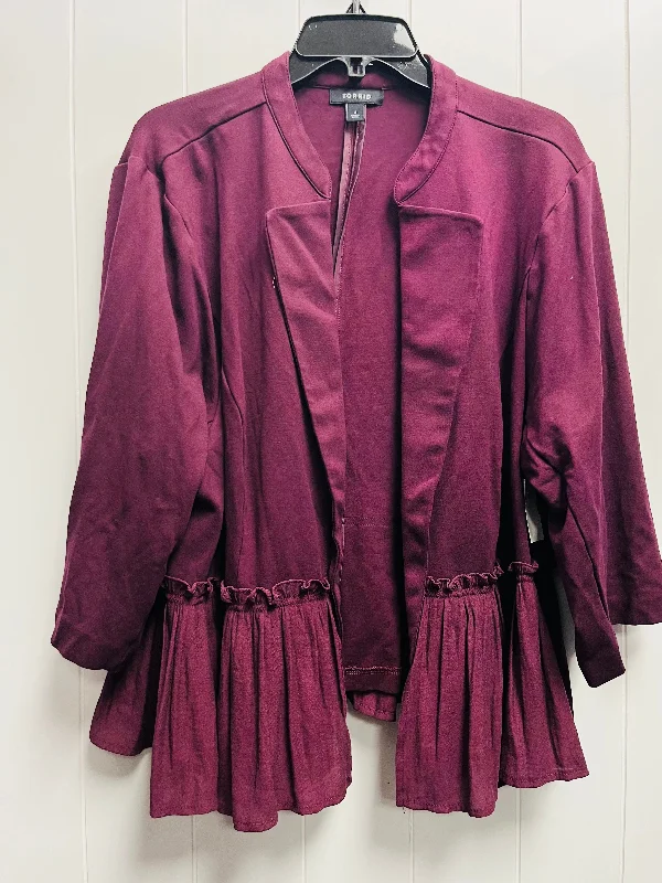 Women's Elegant Satin Blazers -Blazer By Torrid In Purple, Size: 4