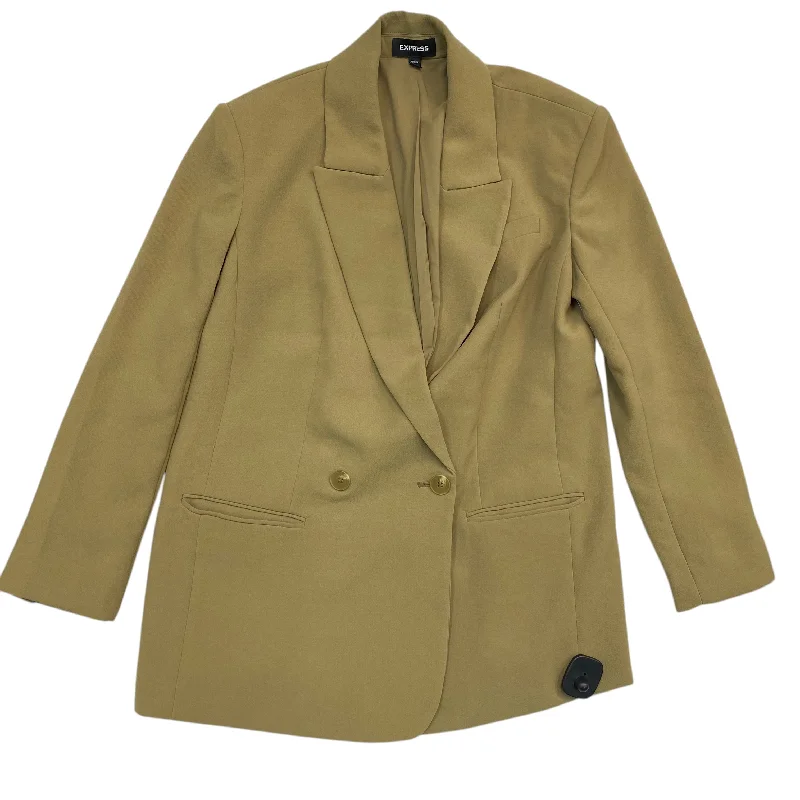 Women's Elegant Wool Blazers for Work -Blazer By Express In Green, Size: S