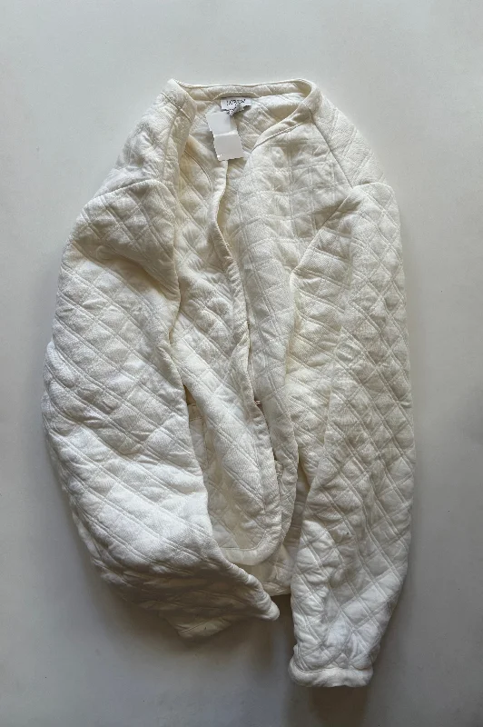 Women's Stylish Woolen Tweed Blazers for Winter -Blazer By J. Crew In Cream, Size: 2x