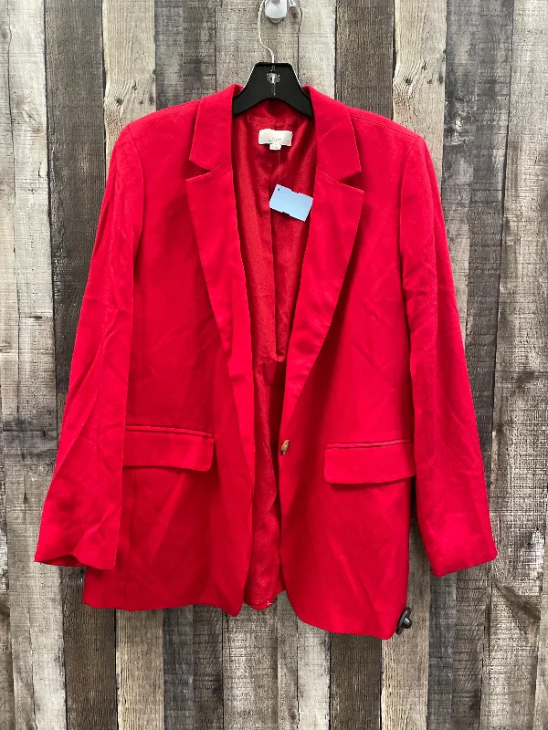 Women's Simple Yet Elegant Blazers -Blazer By Loft In Red, Size: M