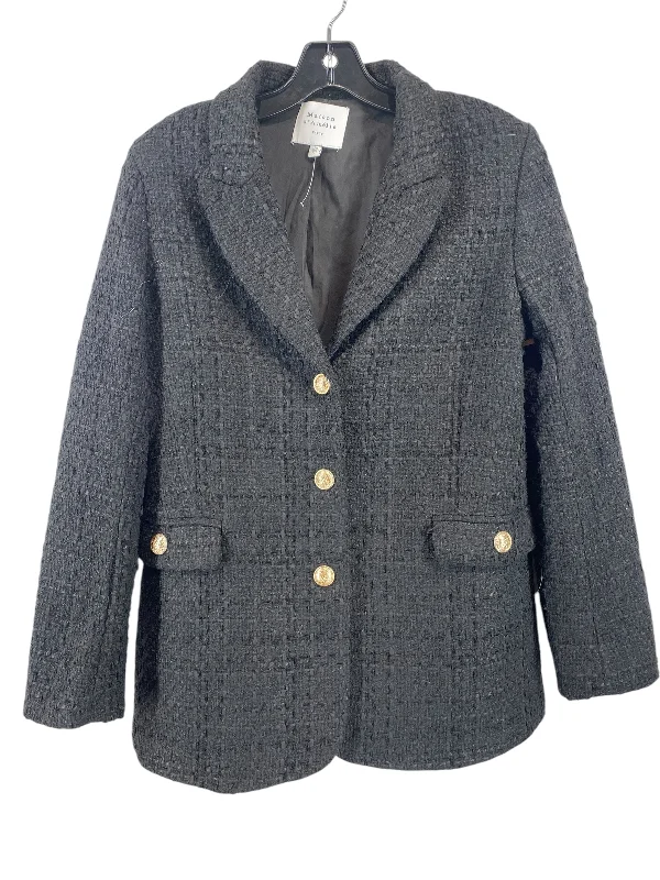 Women's Cozy Knitted Blazers -Blazer By Clothes Mentor In Black, Size: L
