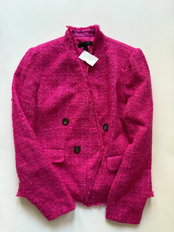 Women's Winter Woolen Tweed Blazers -Blazer By Ann Taylor In Pink, Size: Xsp
