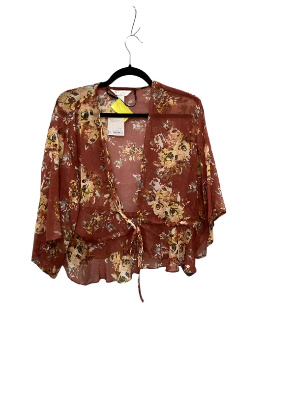 Women's Kimono Set-Kimono By Lc Lauren Conrad In Red & Tan, Size: Osfm