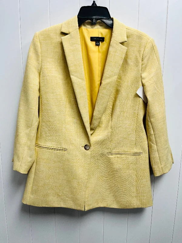 Women's Linen Blazers -Blazer By Ann Taylor In Yellow, Size: 8
